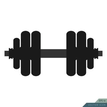 Dumbbell vector icon Stock Illustration