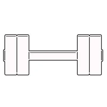 Dumbbell vector illustration Stock Illustration