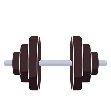 Dumbbell vector illustration isolated on white background. Gym equipment for Stock Illustration
