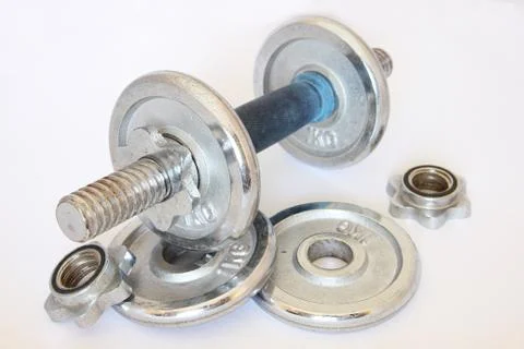 Dumbbell weights Stock Photos
