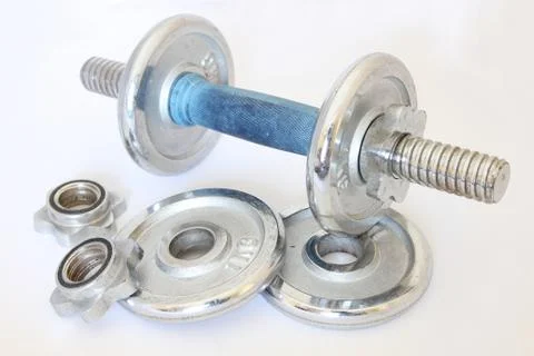 Dumbbell weights Stock Photos