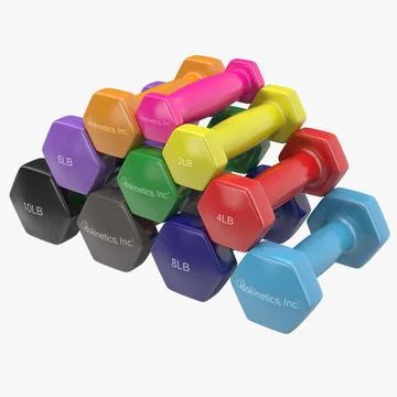 Dumbbell Weights Set Generic 3D Model