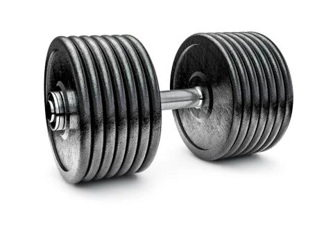 Dumbbell on white Ilustração Stock