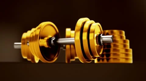 Dumbbells animation. Video stock 21589525
