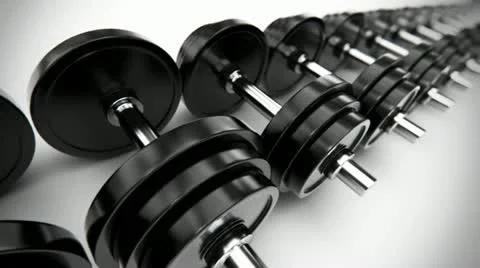 Dumbbells animation. Stock Footage 21591372