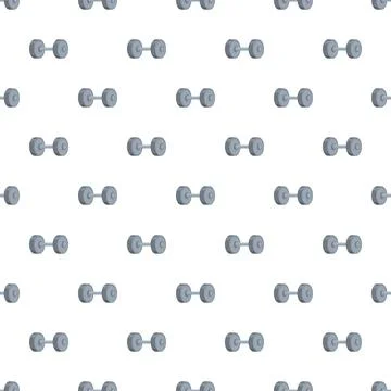 Dumbbells creating a seamless workout training pattern Stock Illustration