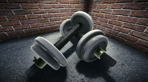 Dumbbells Stock Footage 35534328