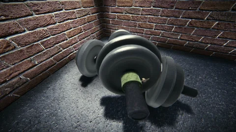Dumbbells Stock Footage 35534767