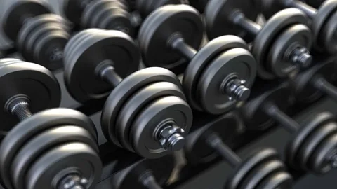 Dumbbells Stock Footage 75804348