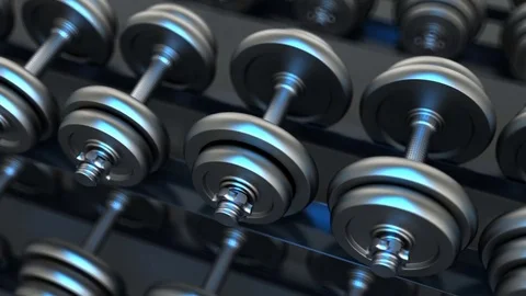 Dumbbells Stock Footage 76293180