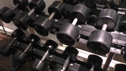 Dumbbells Stock Footage 137182085