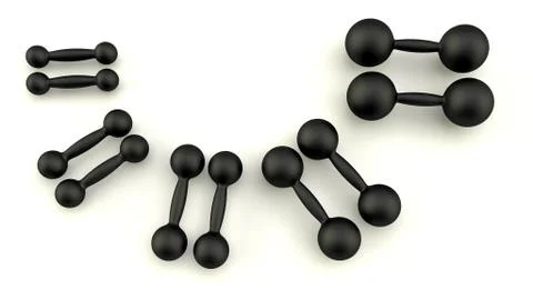 Dumbbells group Stock Illustration