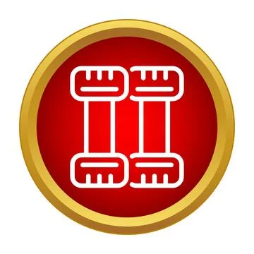 Dumbbells icon symbolizing strength training and fitness Stock Illustration