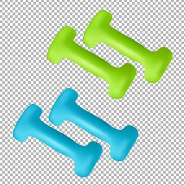 Dumbbells Isolated On Transparent Background Stock Illustration