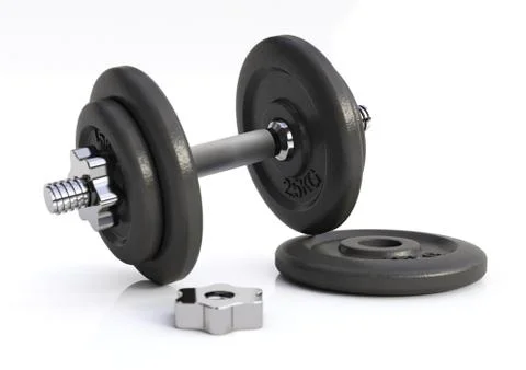 Dumbbells isolated on white background Stock Illustration