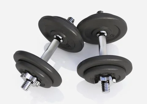 Dumbbells isolated on white background Stock Illustration