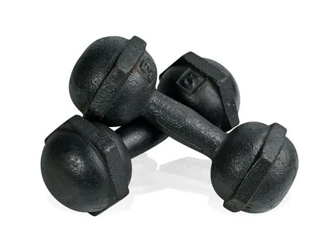 Dumbbells isolated on white background ,include clipping path Stock Photos