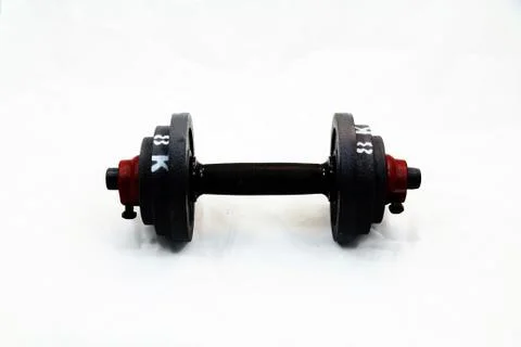 Dumbbells isolated on white background. Stock Photos