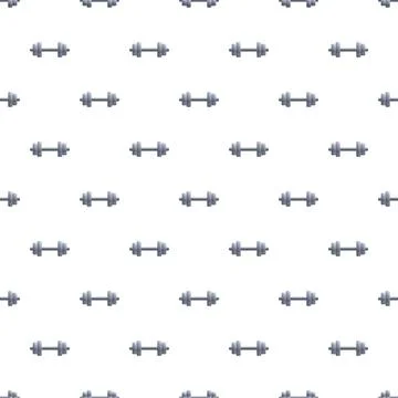 Dumbbells pattern creating seamless gym fitness background Illustration