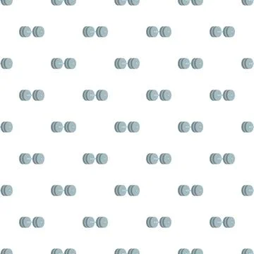 Dumbbells pattern creating workout and fitness repeat background Stock Illustration