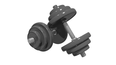 Dumbbells rotate animation Stock Footage 53767114
