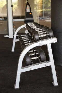 Dumbbells shallow depth of focus Foto stock