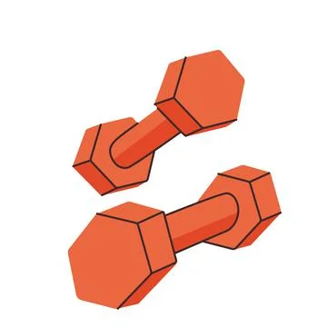 Dumbbells vector illustration isolated on a white background. Gym weight icon in Stock Illustration