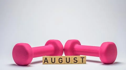 Dumbbells on white background Stock Photos