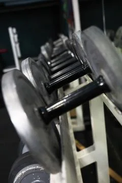 Dumbbells workout Stock Photos
