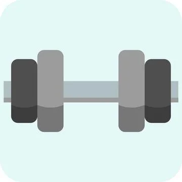 Dumbell flat icon. Stock Illustration
