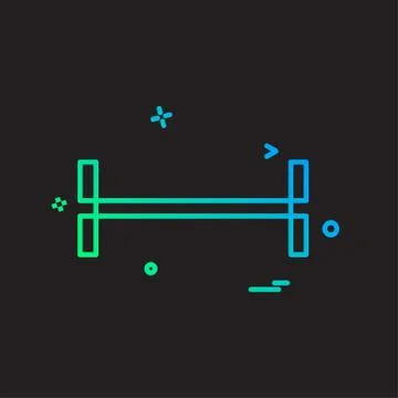 Dumbell icon design vector Stock Illustration