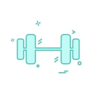 Dumbell icon design vector Stock Illustration