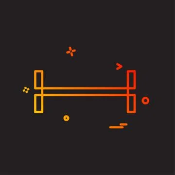Dumbell icon design vector Stock Illustration
