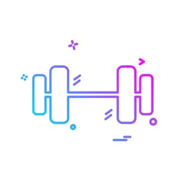 Dumbell icon design vector Stock Illustration