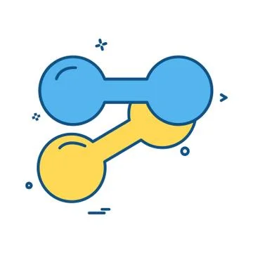 Dumbell icon design vector Stock Illustration