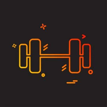 Dumbell icon design vector Stock Illustration