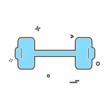 Dumbell icon design vector Stock Illustration