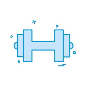 Dumbell icon design vector Stock Illustration