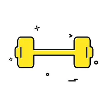 Dumbell icon design vector Stock Illustration