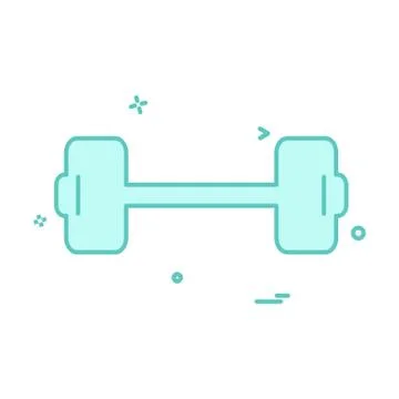 Dumbell icon design vector Stock Illustration