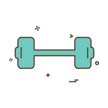 Dumbell icon design vector Stock Illustration