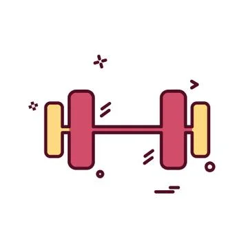 Dumbell icon design vector Stock Illustration