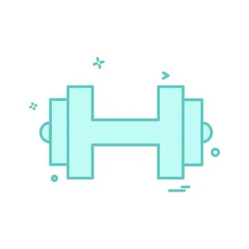 Dumbell icon design vector Stock Illustration