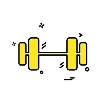 Dumbell icon design vector Stock Illustration