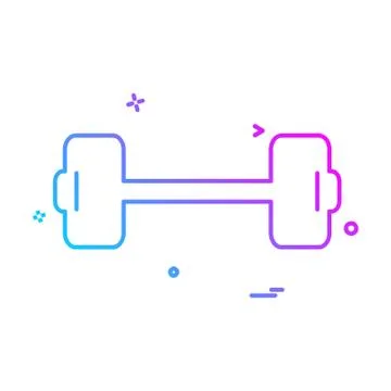 Dumbell icon design vector Stock Illustration