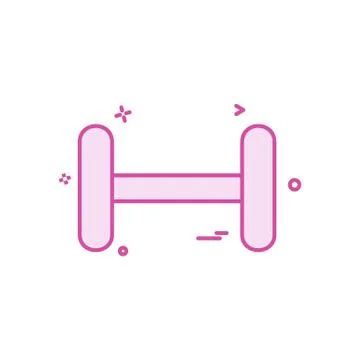 Dumbell icon design vector Stock Illustration