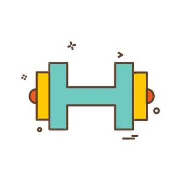 Dumbell icon design vector Stock Illustration