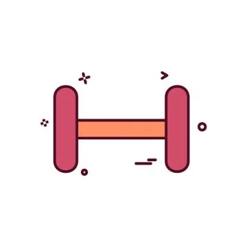 Dumbell icon design vector Stock Illustration