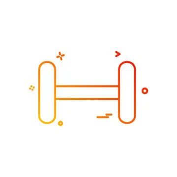 Dumbell icon design vector Stock Illustration