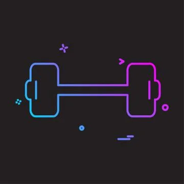 Dumbell icon design vector Stock Illustration